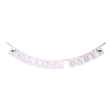"Welcome Baby" Stork Banner