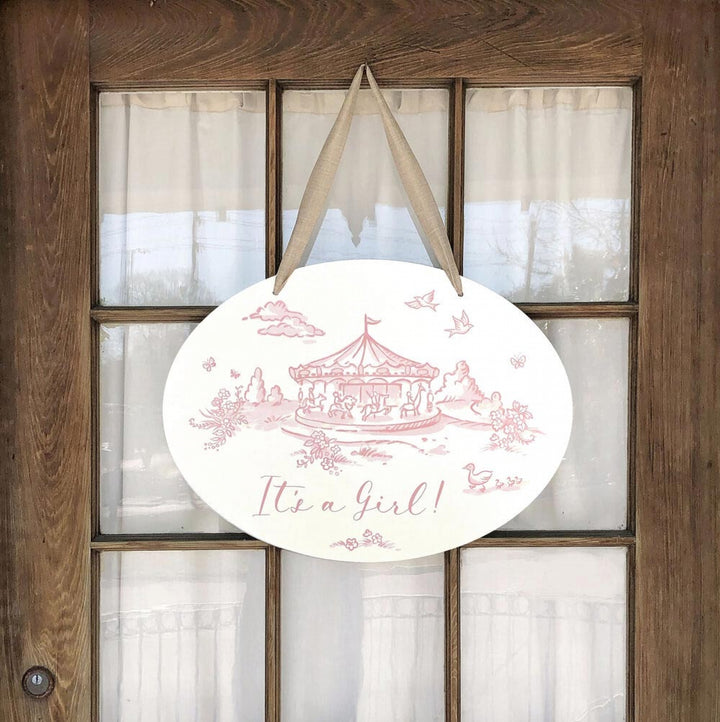 Storybook Toile Door Hanger