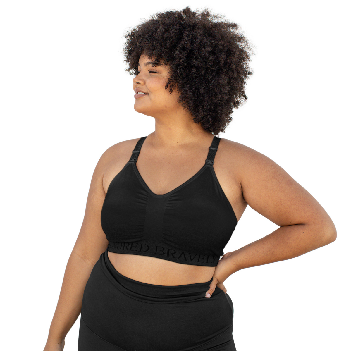 Sublime® Hands-Free Pumping & Nursing Sports Bra-Black