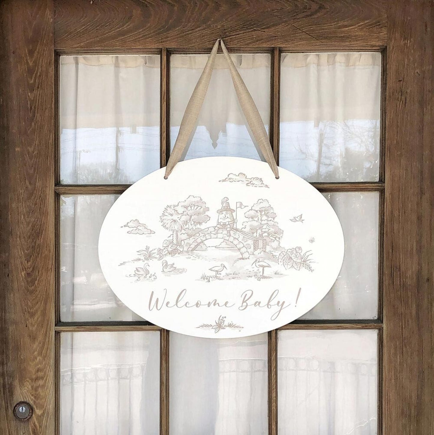 Storybook Toile Door Hanger