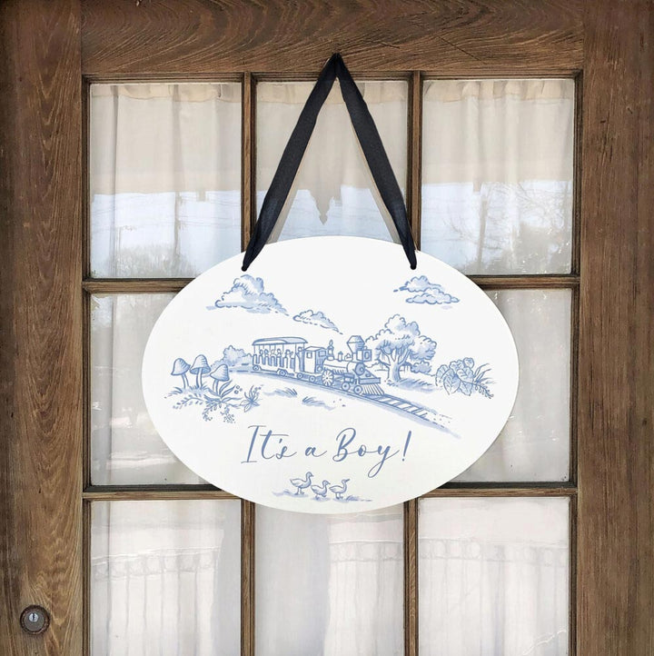 Storybook Toile Door Hanger