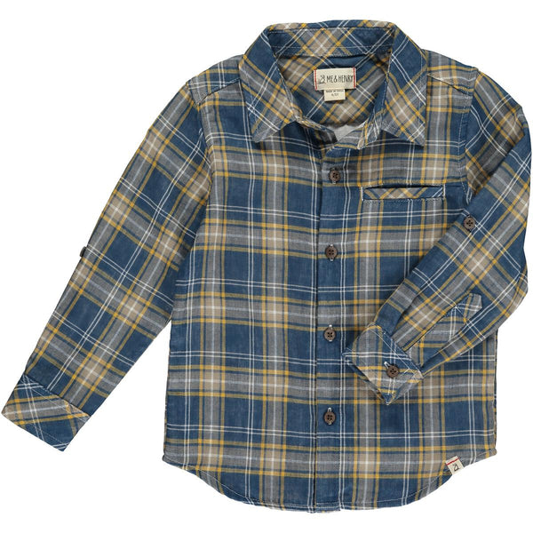 Atwood Woven Shirt Blue/Gold Plaid