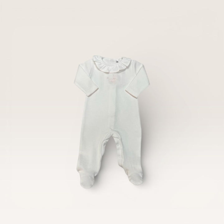 Pima Footie with Pram Embroidery