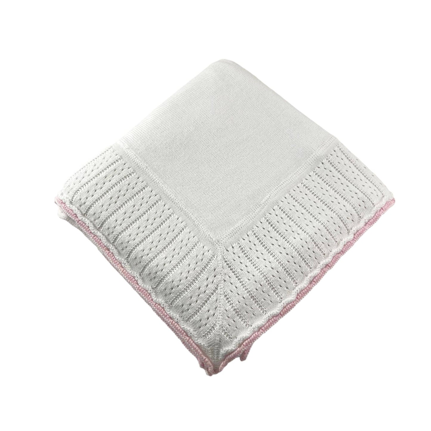 Cotton Jersey Baby Blanket with Knitted Color