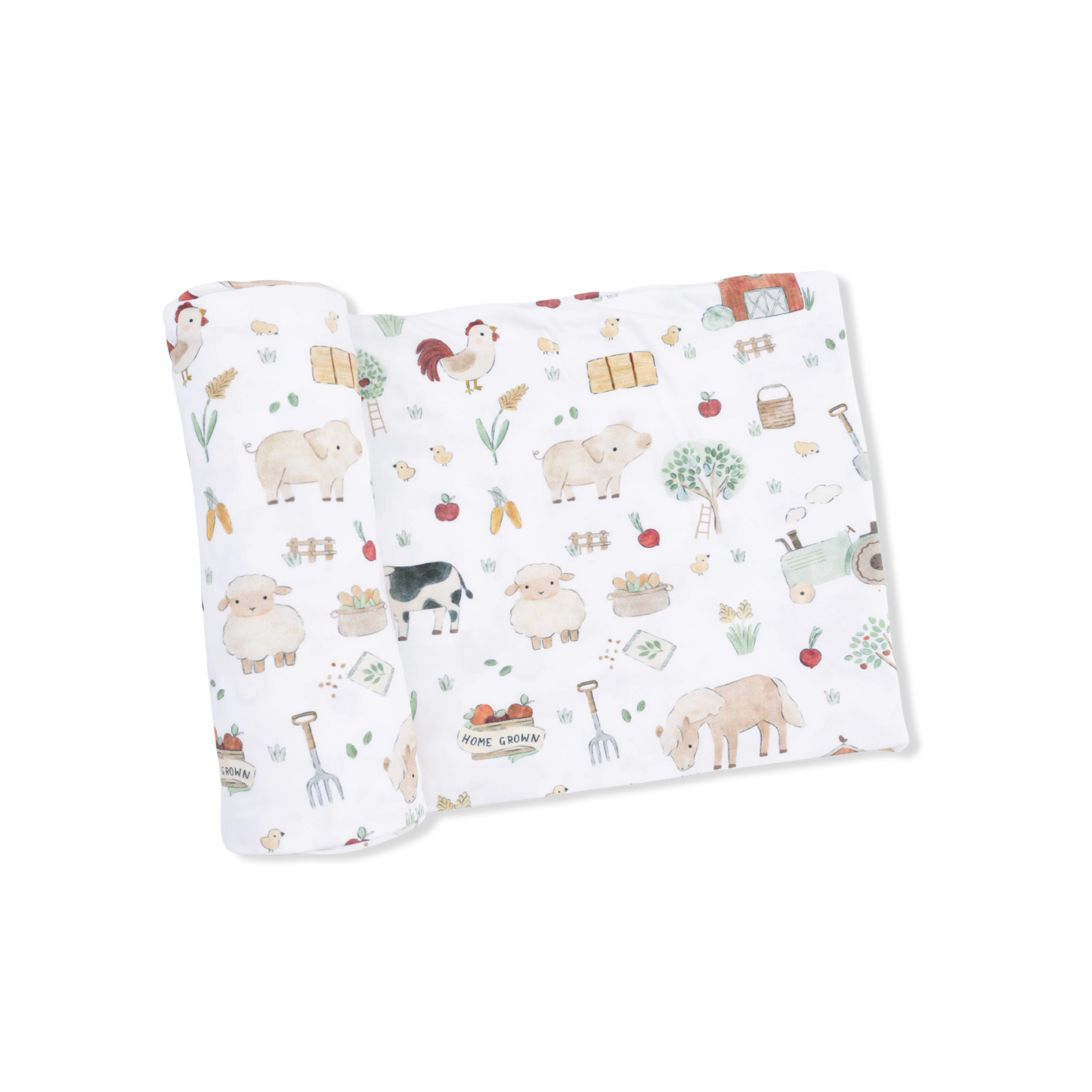 Farm Friends Swaddle Blanket