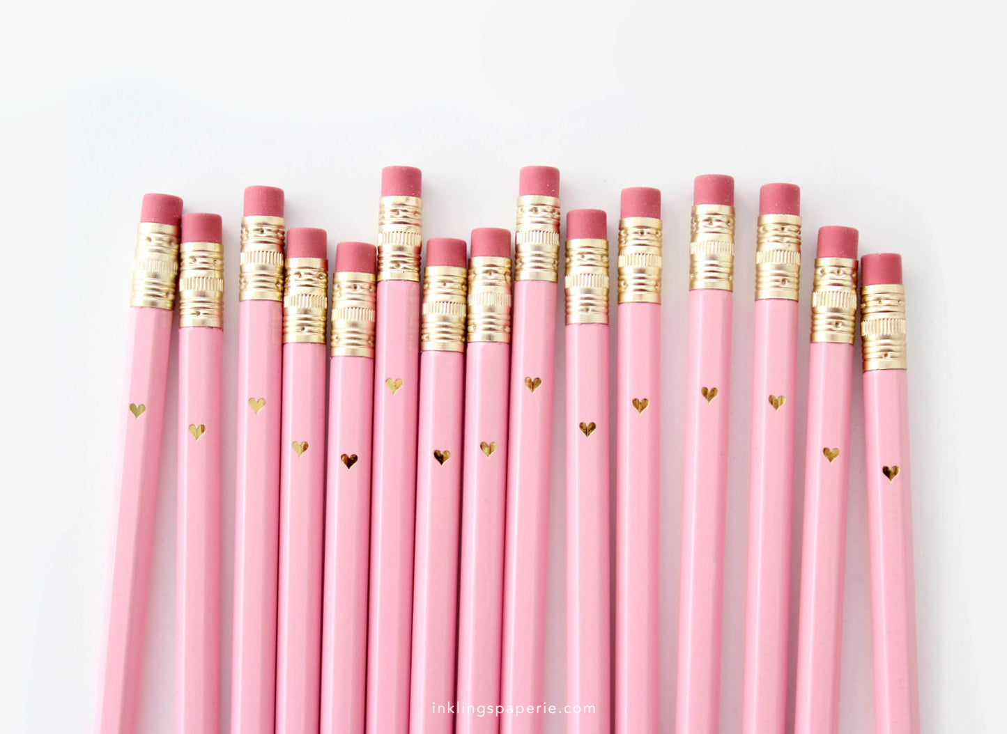 Pink Heart Pencils