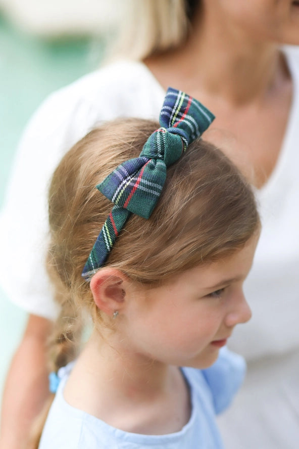Plaid Bow Headband in Tilly Tartan