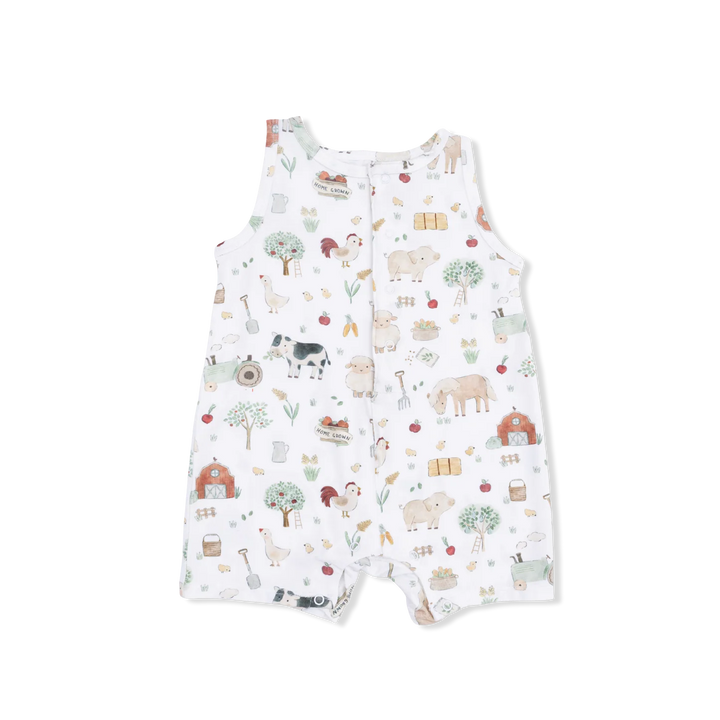 Cute Farm Animals Sleeveless Shortie Romper