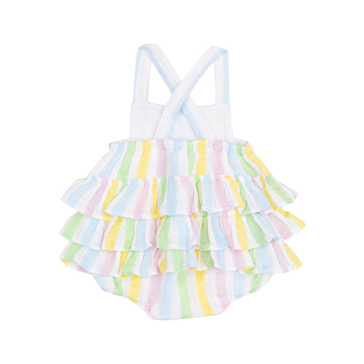 Ruffle Sunsuit - Ric Rac Stripe