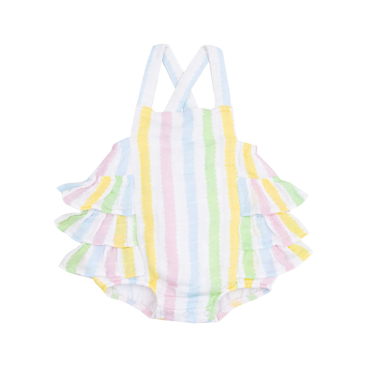 Ruffle Sunsuit - Ric Rac Stripe