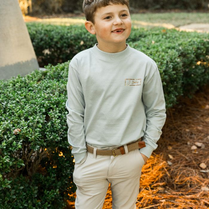 Boys Long Sleeve Tee - Duck Silhouette on Sage