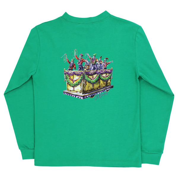 Long Sleeve Logo Tee - Mardi Gras/Kelly