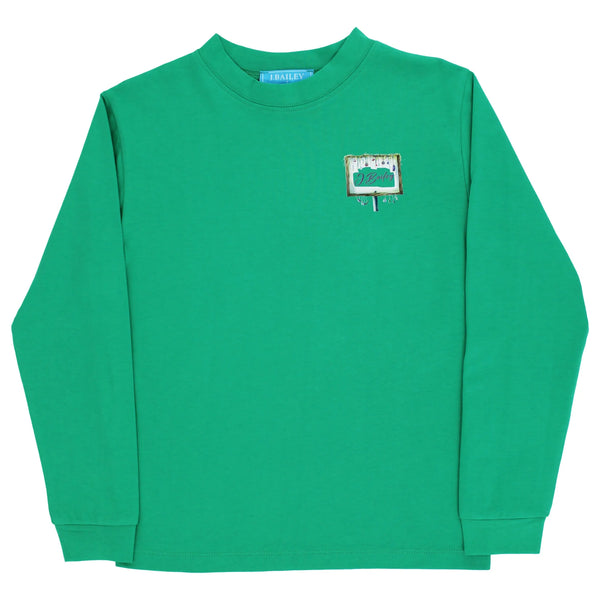 Long Sleeve Logo Tee - Mardi Gras/Kelly