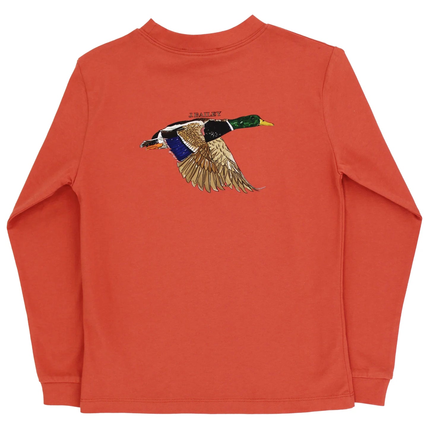 Long Sleeve Logo Tee - Mallard/Rust