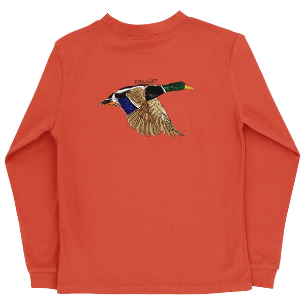 Long Sleeve Logo Tee - Mallard/Rust