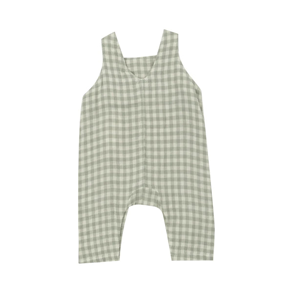 Mini Green Gingham - Overalls