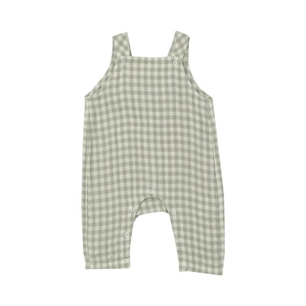 Mini Green Gingham - Overalls