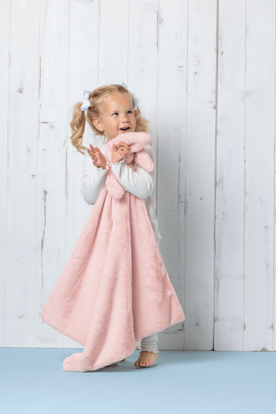 Pink Plush Bunny Blanket