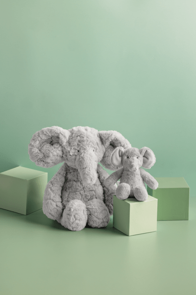 Mama & Baby Elephant Plush Set