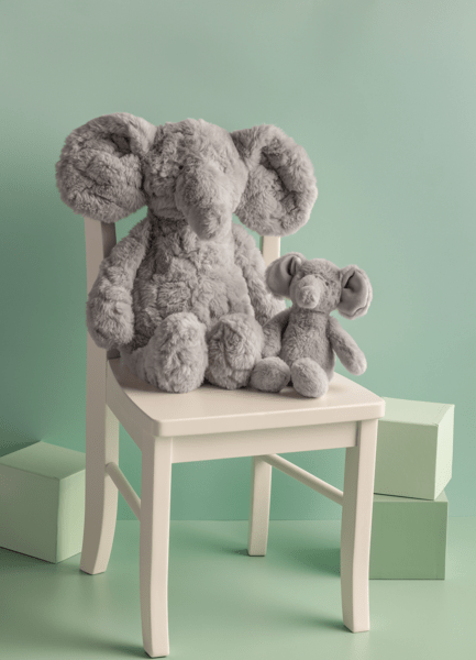 Mama & Baby Elephant Plush Set
