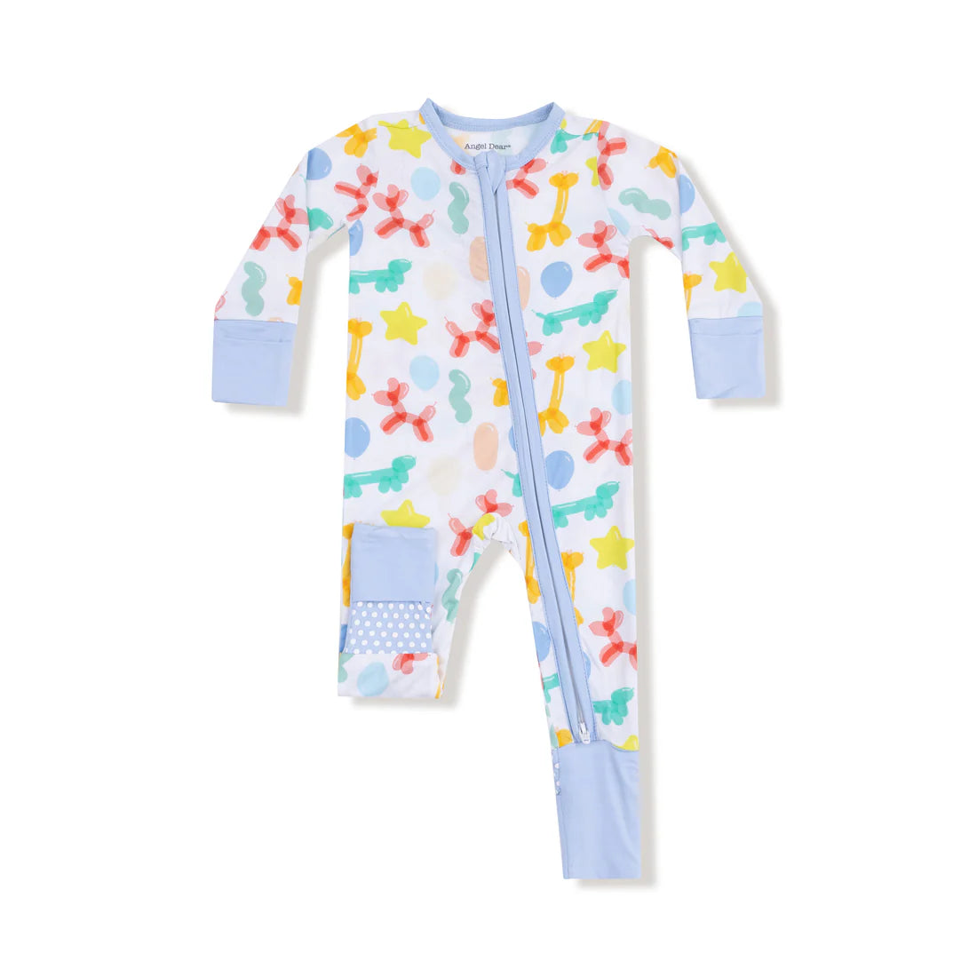 Balloon Animals Blue - 2 Way Zipper Romper