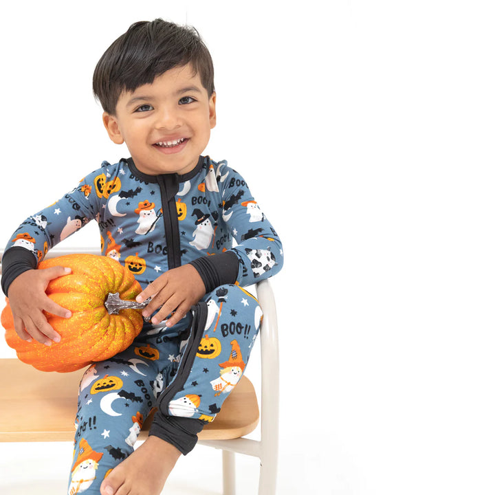 Costumed Ghosts - Glow In The Dark - 2 Way Zipper Romper
