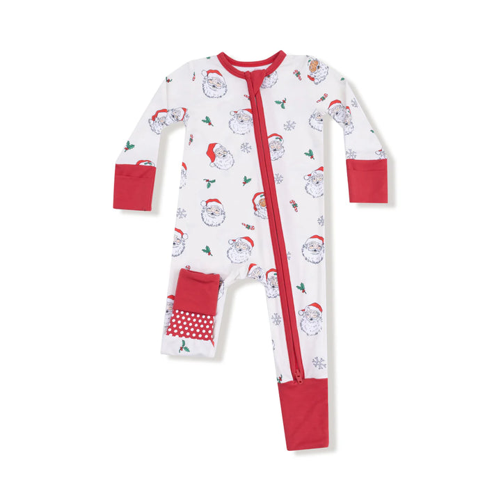 Vintage Santas - 2 Way Zipper Romper