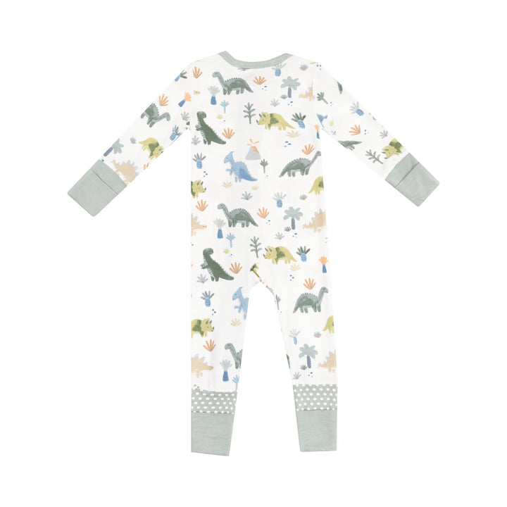 2 Way Zipper Romper - Soft Dinos
