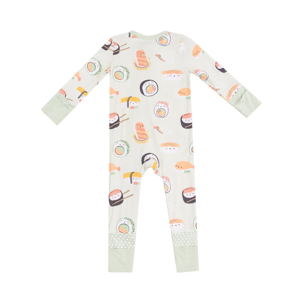 2 Way Zipper Romper - Sushi Green