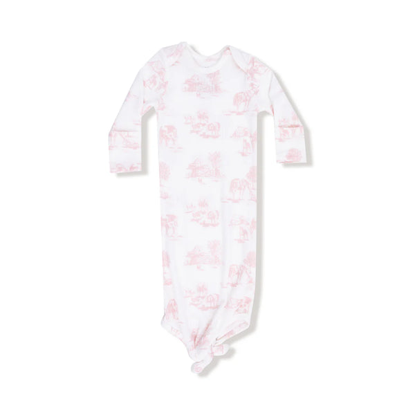 Farm Toile - Pink - Knotted Gown