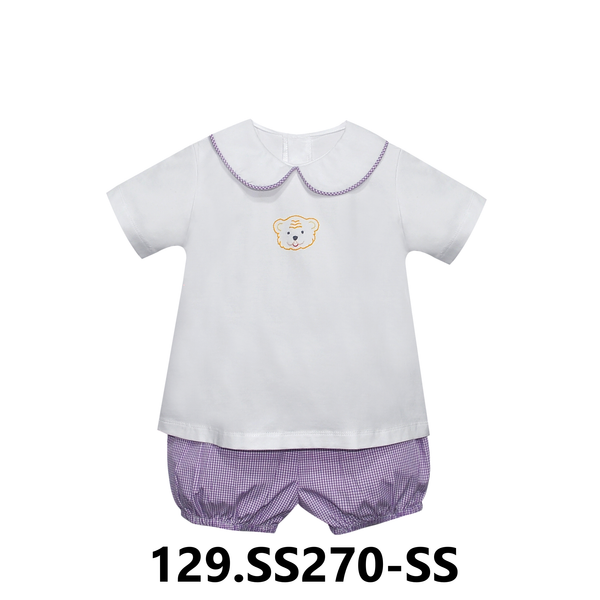 Tiger Knit Boy Short Set