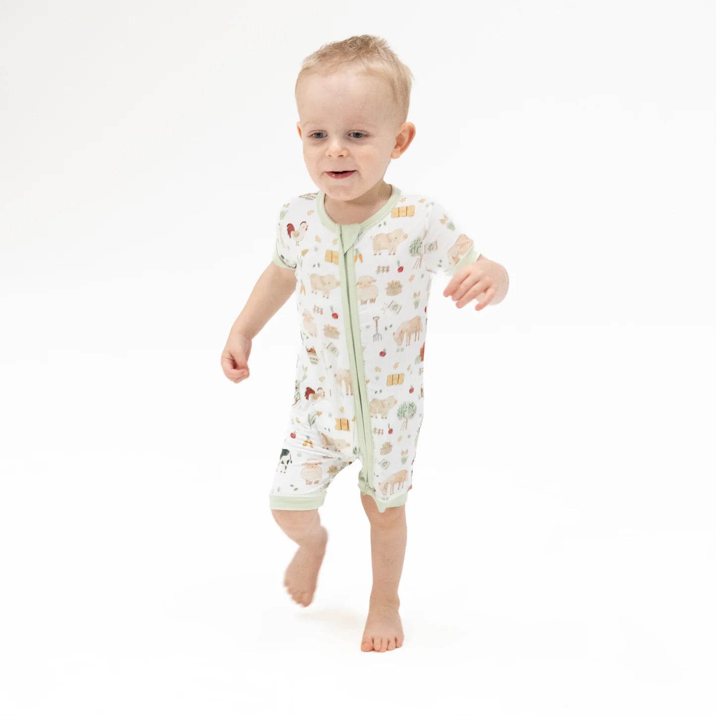 Cute Farm Animals Shortie Romper