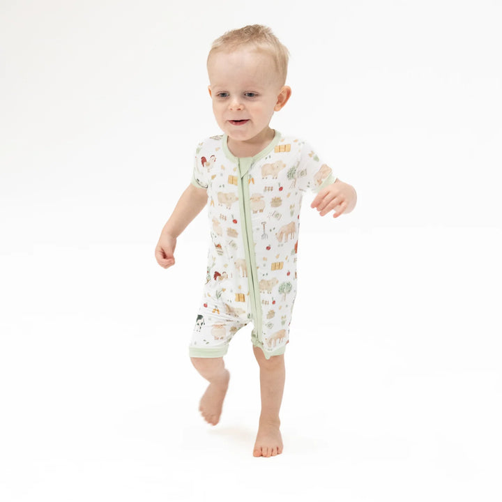 Cute Farm Animals Shortie Romper