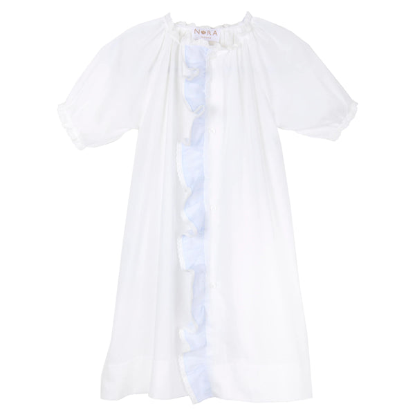 Classic Ruffle Cotton Daygown - Blue