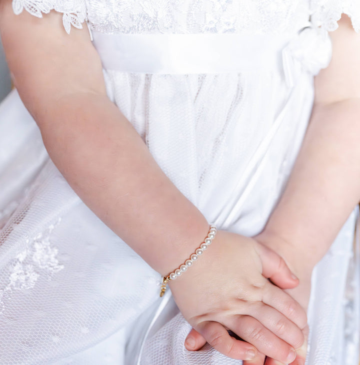Audrey Gold-Plated Pearl Baby Bracelet