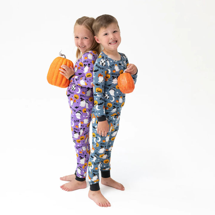 Costumed Ghosts - Glow In The Dark - Purple - L/S Loungewear Set