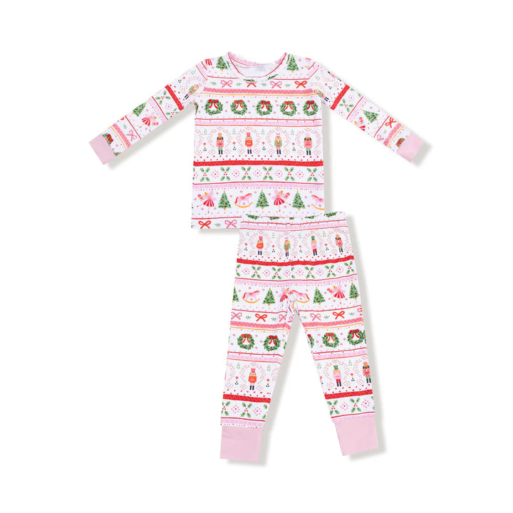 Sugar Plum Fairy - Nutcracker Fair Isle - Pink - L/S Loungewear Set