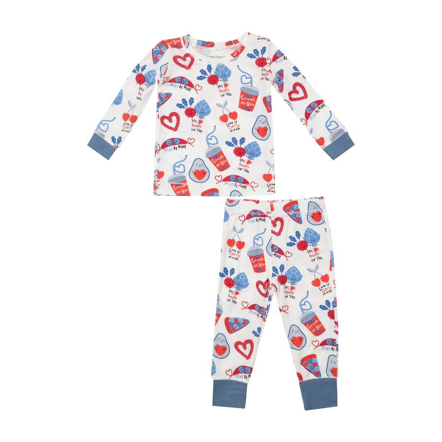 Love You Foodie Much Blue - L/S Loungewear Set