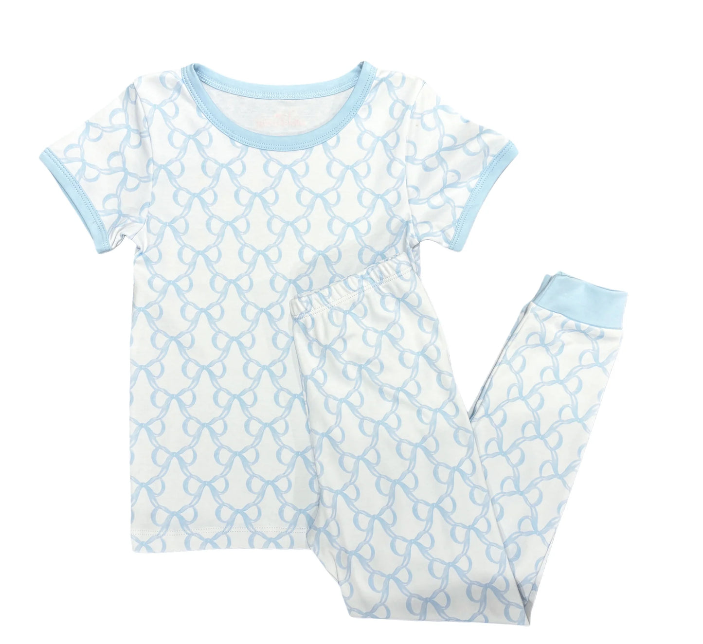 Two Piece Short Jammies - Put a Bow On It Knit Lounge