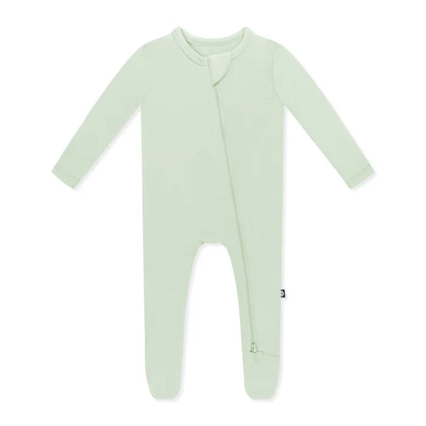 Zippered Footie in Basil