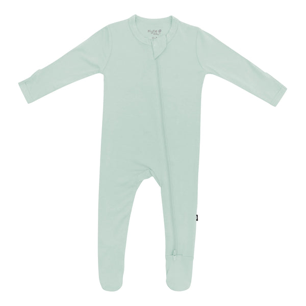 Zippered Footie in Sage