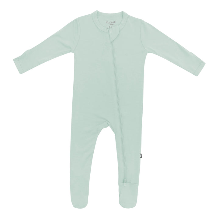 Zippered Footie in Sage