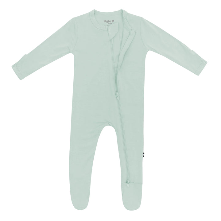 Zippered Footie in Sage
