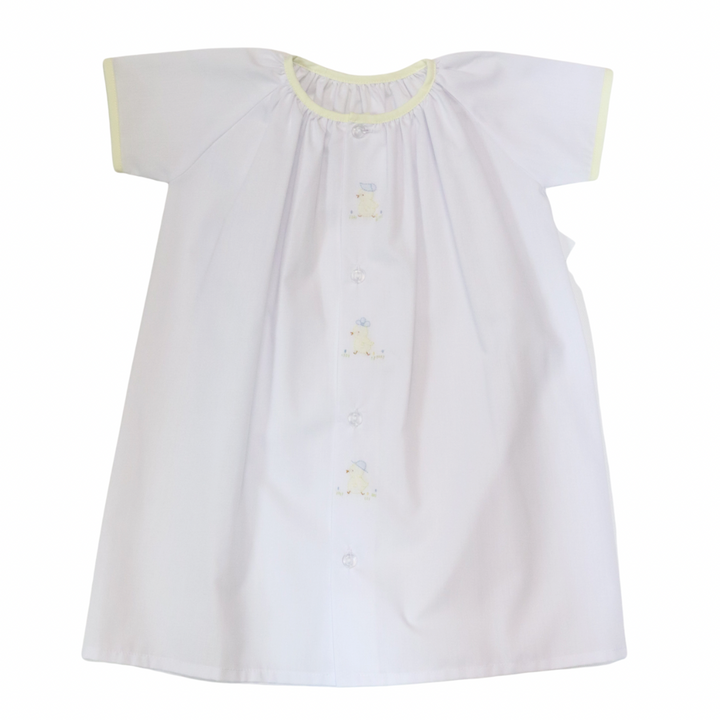 Daygown with Yellow Trim & Emb Ducks
