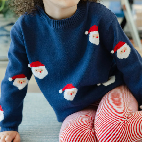 Crew Neck Sweater - Santa Print
