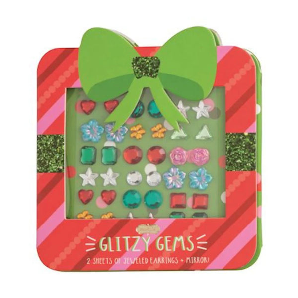 Christmas Glitzy Gems Sticker Earrings