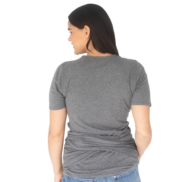 Organic Cotton Skin To Skin Wrap Top Postpartum - Grey Heather