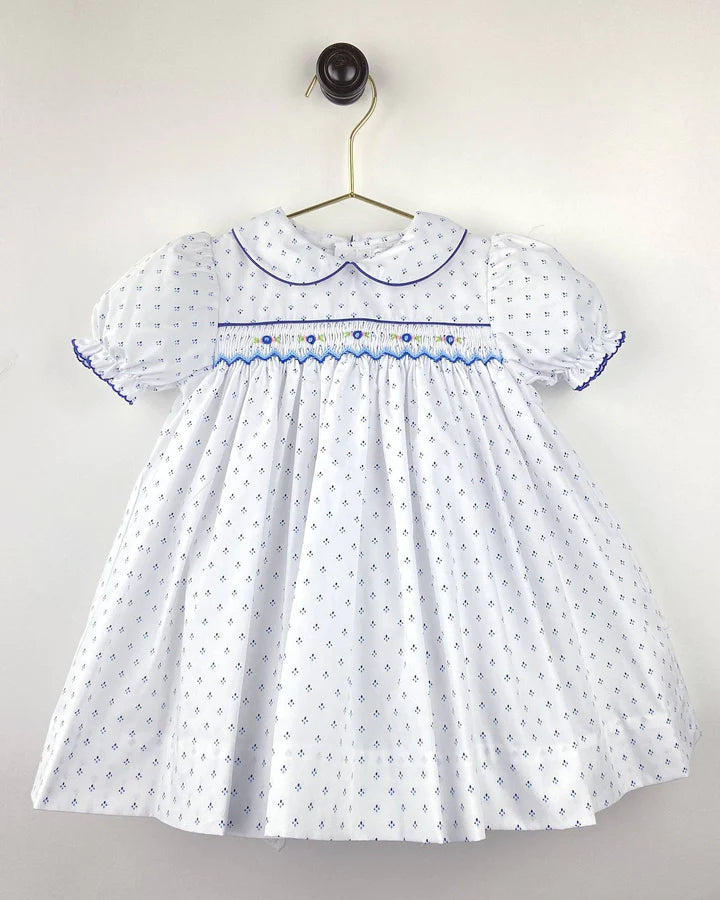 Smocked Dress with Cording