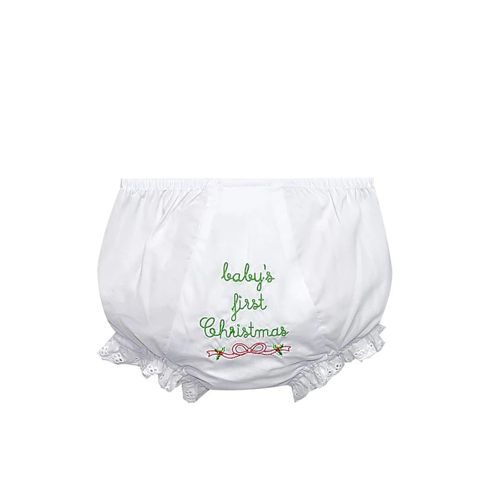 White Lily Christmas Diaper cover