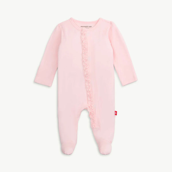 Pink Dogwood Ruffle Modal Magnetic Footie